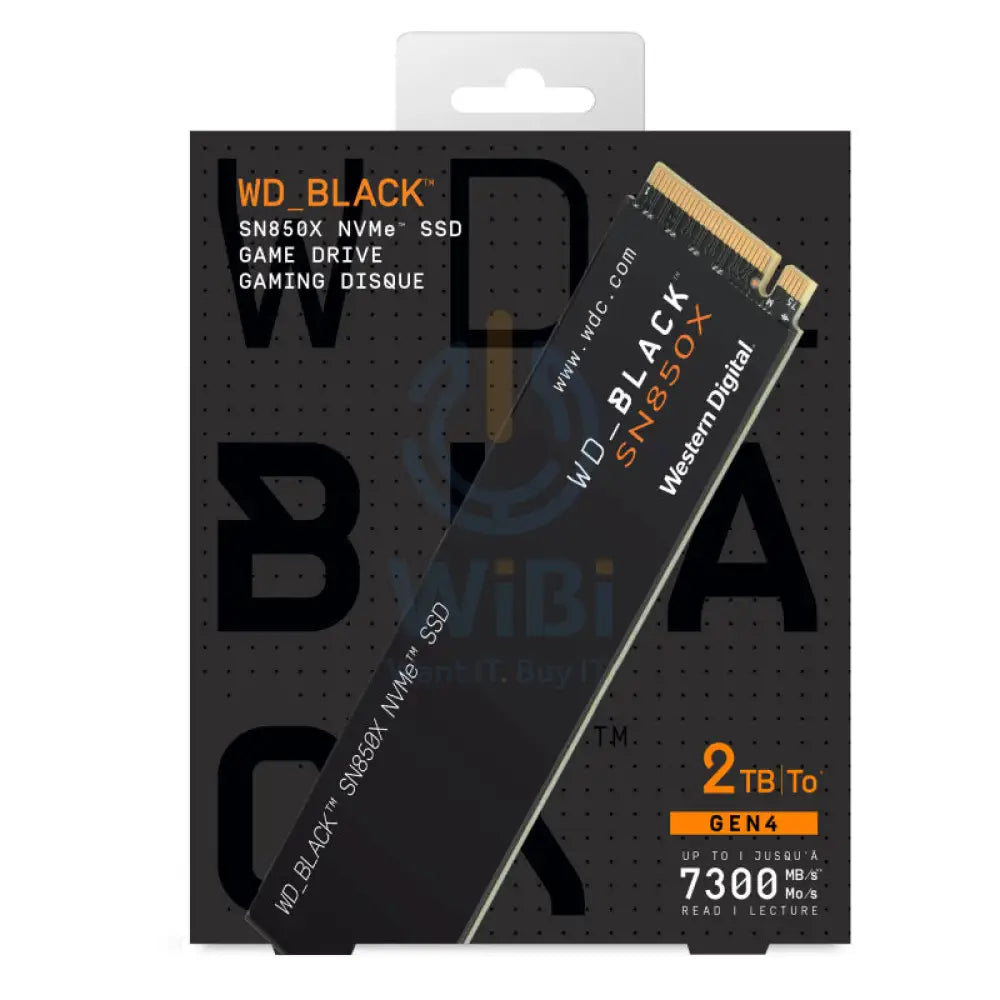 WD Black SN850X NVMe SSD - 2TB / M.2 2280 / Up to 7300MB/s / PCIe 4 x4 - SSD (Solid State Drive) Storage > Solid State