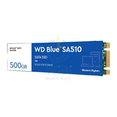 WD Blue SA510 M.2 2280 SATA SSD - 500GB / M.2 2280 / SATA-III - SSD (Solid State Drive) Storage > Solid State Drive