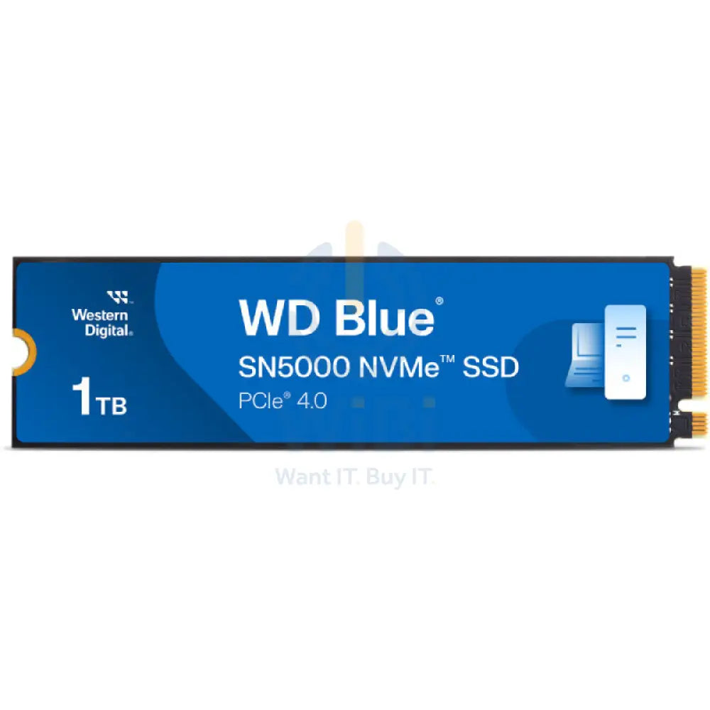 WD Blue SN5000 NVMe SSD - 1TB / Up to 5,150MB/s / M.2 2280 / PCIe Gen4 x4 - SSD (Solid State Drive) Storage > Solid