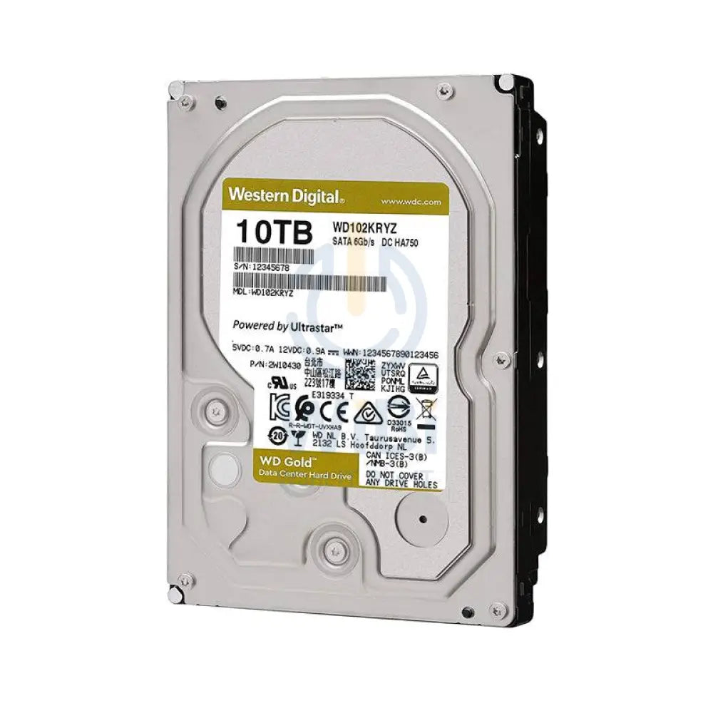 WD Gold Enterprise Class Hard Drive - 10TB / 3.5-inch / SATA-III / 7200 RPM / 256MB Buffer