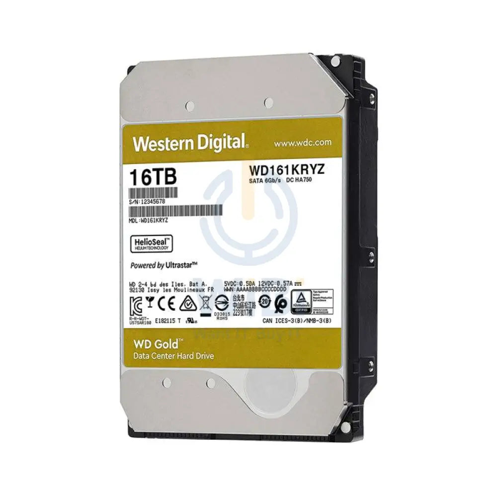 ويسترن ديجيتال ذهبي محرك صلب من فئةEnterprise - 16 تيرابايت / 3.بوصة / ساتا/ 7200 دورة في الدقيقة / 512 ميجابايت عازلة