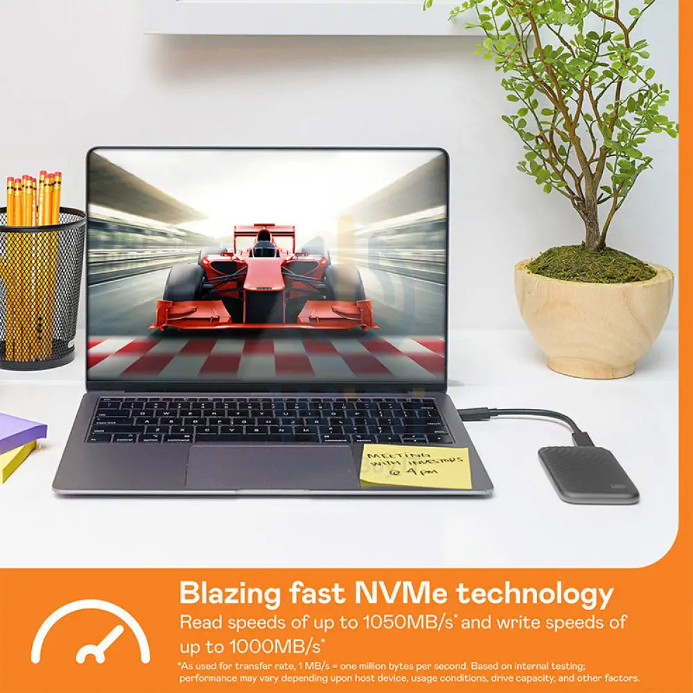 WD My Passport SSD - 1TB / Up to 1050MB/s / USB-C / Space Gray / External SSD (Solid State Drive) Storage > USB Solid