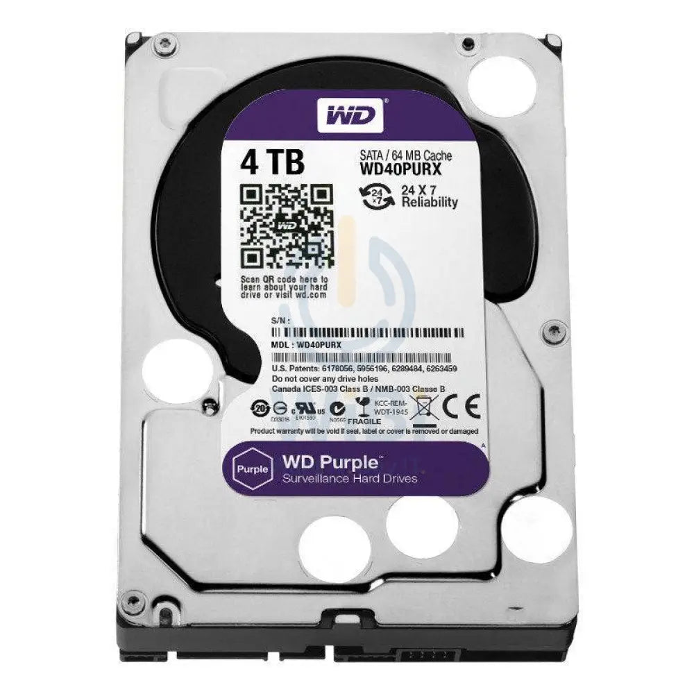 WD Purple internal Drive - 4TB / 3.5-inch / SATA / 64MB Buffer