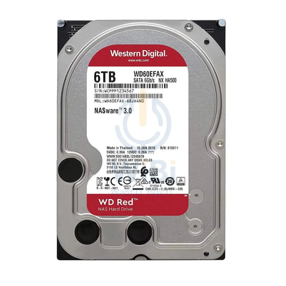 WD Red Internal Drive - 6TB / 3.5-inch / SATA-III / 256MB Buffer