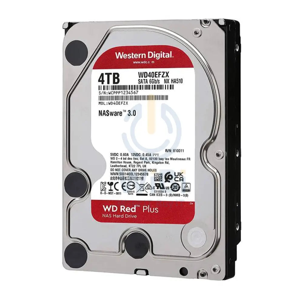WD Red Plus Internal Drive - 4TB / 3.5-inch / SATA-III / 128MB Buffer