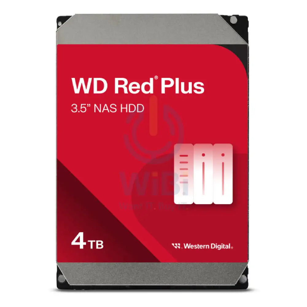 WD Red Plus Internal NAS HDD - 4TB / 3.5-inch / SATA-III / Up to 180MB/s / 256MB Storage > Desktop Hard Drives