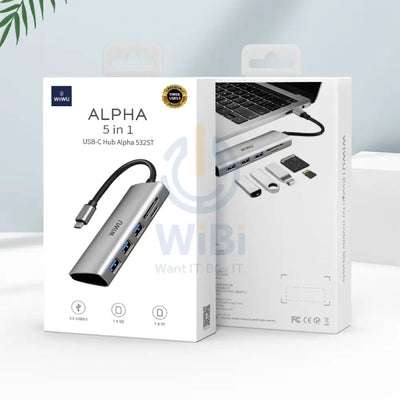 Wiwu Alpha A532St Type-C Hub 5 In 1 - Gray Accessories > USB Hub