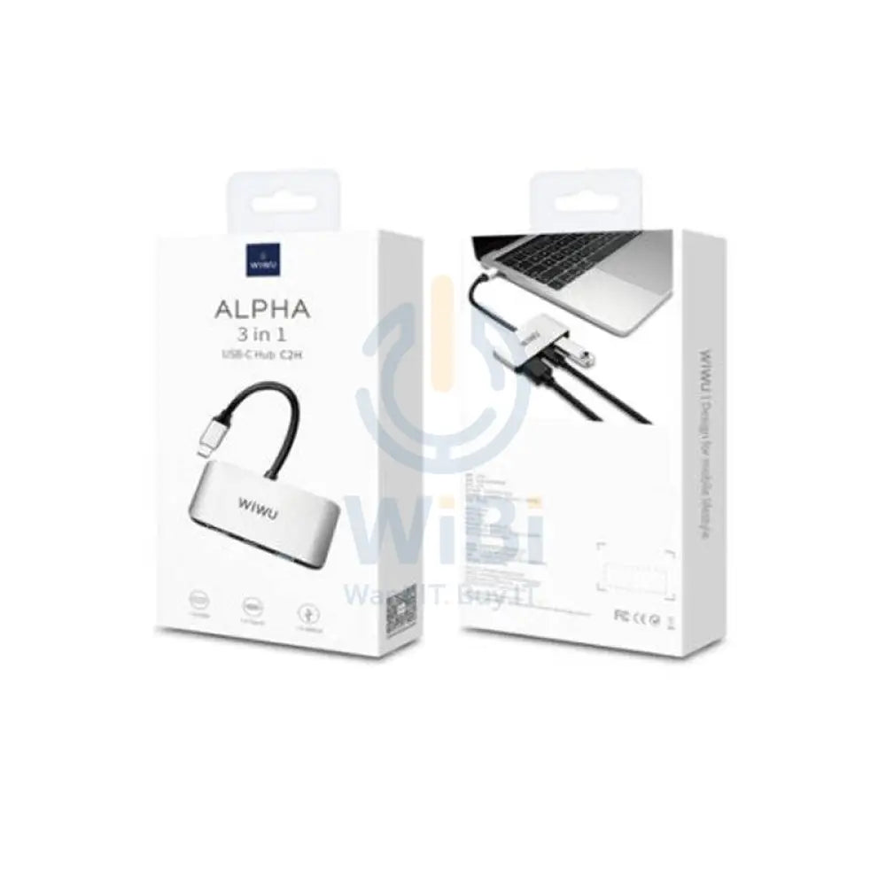 WiWU Alpha C2H Adapter HD Converter - USB 3.0 / Type-C / 4K HDMI / Gray