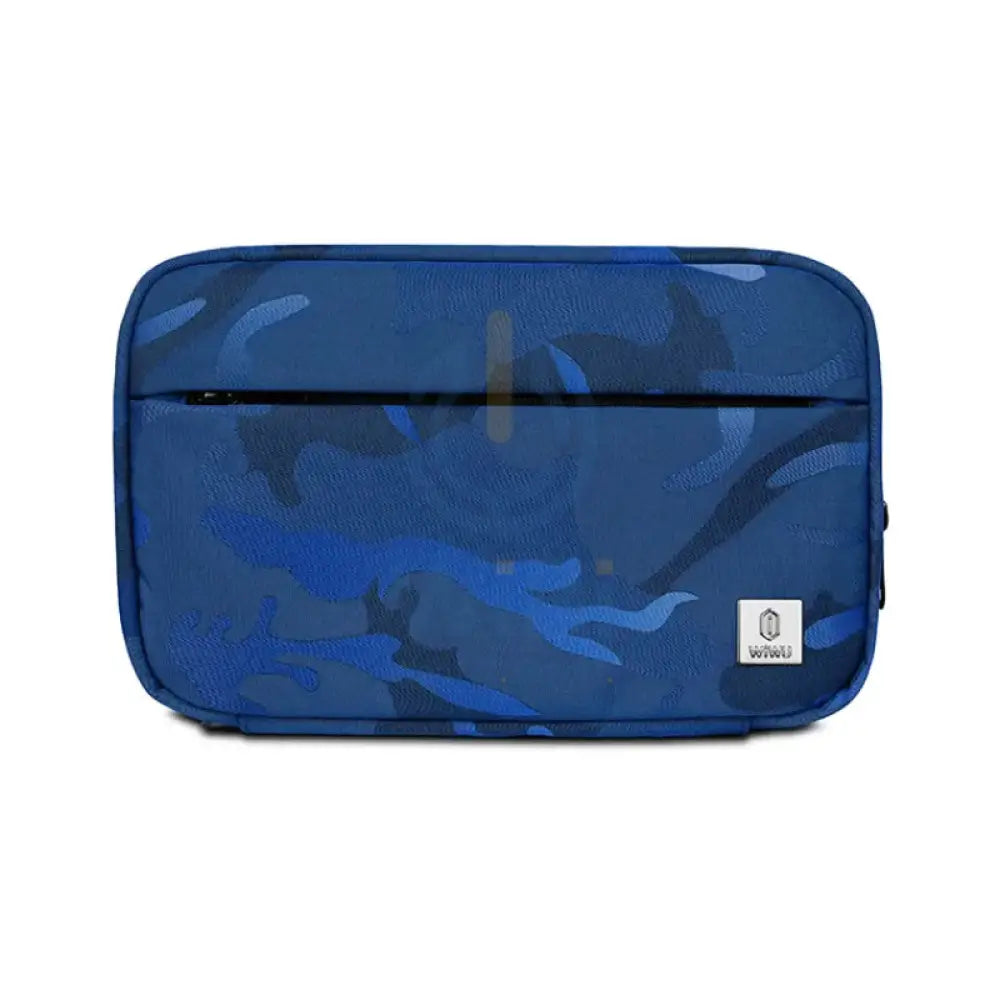 Wiwu Camou Travel Pouch With Cable Go Through Slot - Blue Accessories > Bag