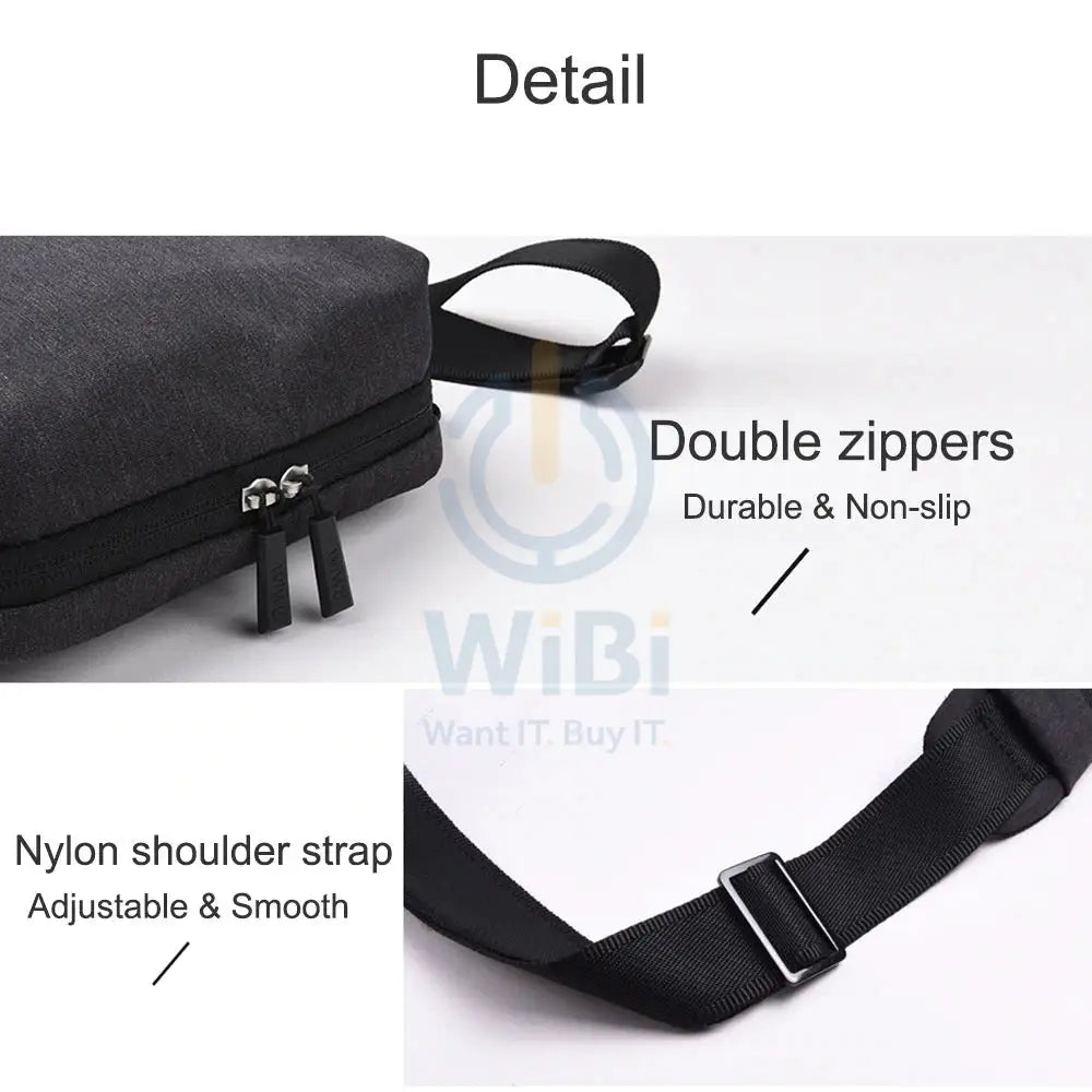 Wiwu Crossbody Sports Backpack With Usb Charging And Headphone Slots - Black Accessories > Mobiles & Tablets > Tablets