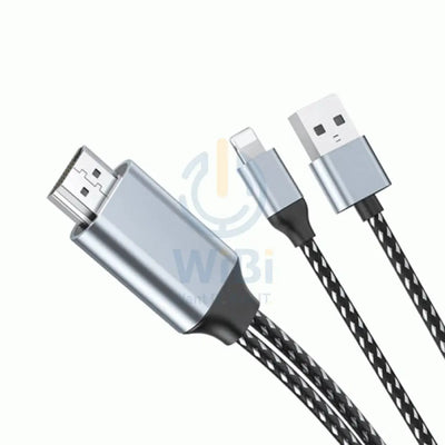 واي وو لايتننج إلى HDTV فيديو كابل محول - تايب-سي / 2 متر / رمادي