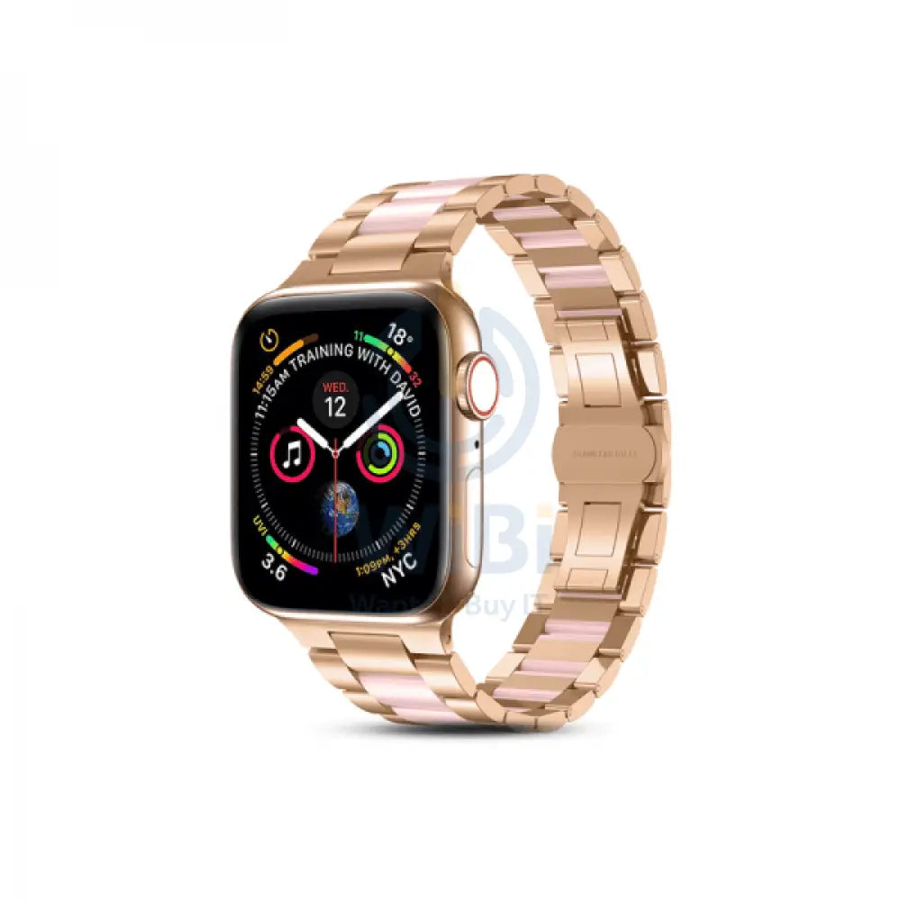 Wiwu Resin Steel Belt For Apple Watch 42 / 44 / 45 / 49Mm - Rose Pink Accessories > Smart Watches