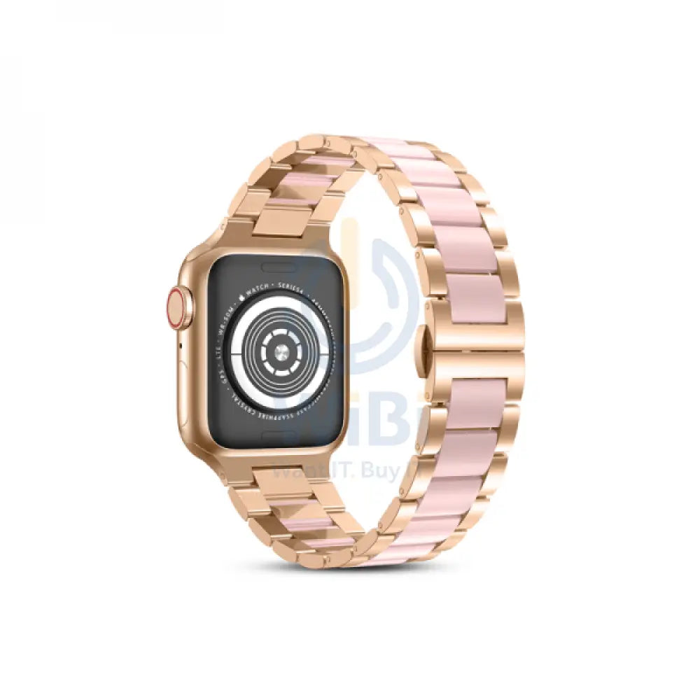 Wiwu Resin Steel Belt For Apple Watch 42 / 44 / 45 / 49Mm - Rose Pink Accessories > Smart Watches