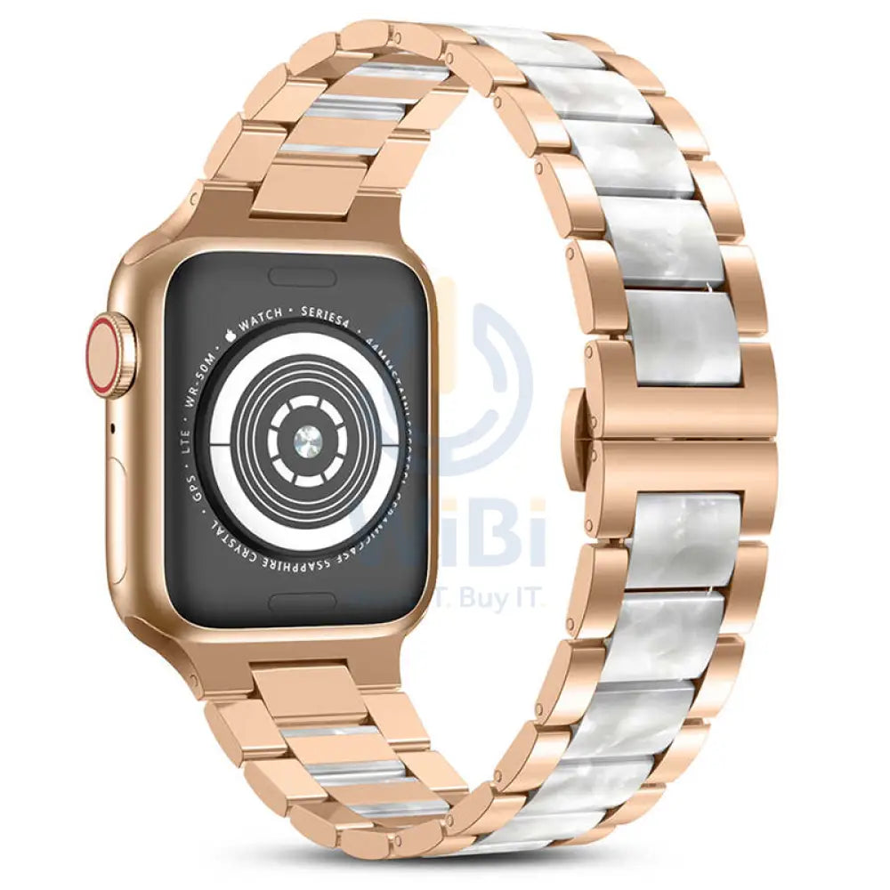 Wiwu Resin Steel Belt For Apple Watch 42 / 44 / 45 / 49Mm - Rose White Smart Watches