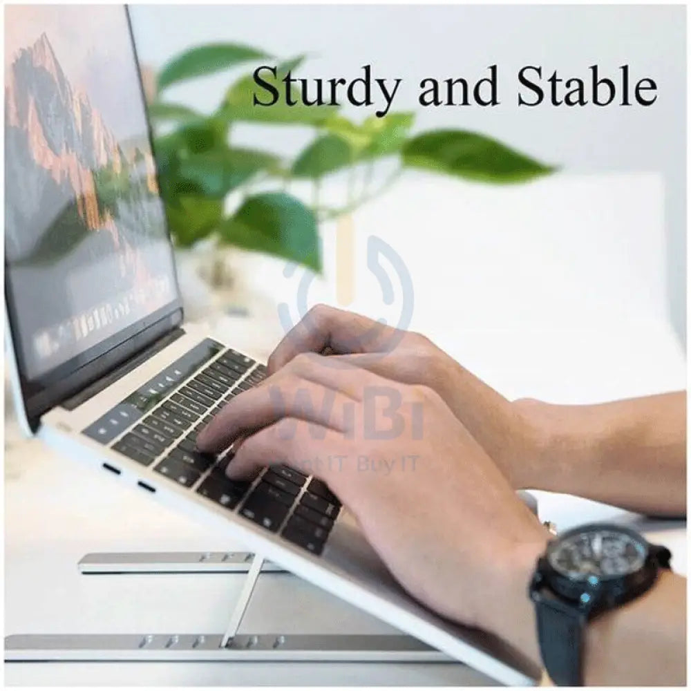 WIWU S400 Aluminum Laptop Stand - Silver Accessories > Mobiles & Tablets > Mobiles > Mobile Holder / Stands