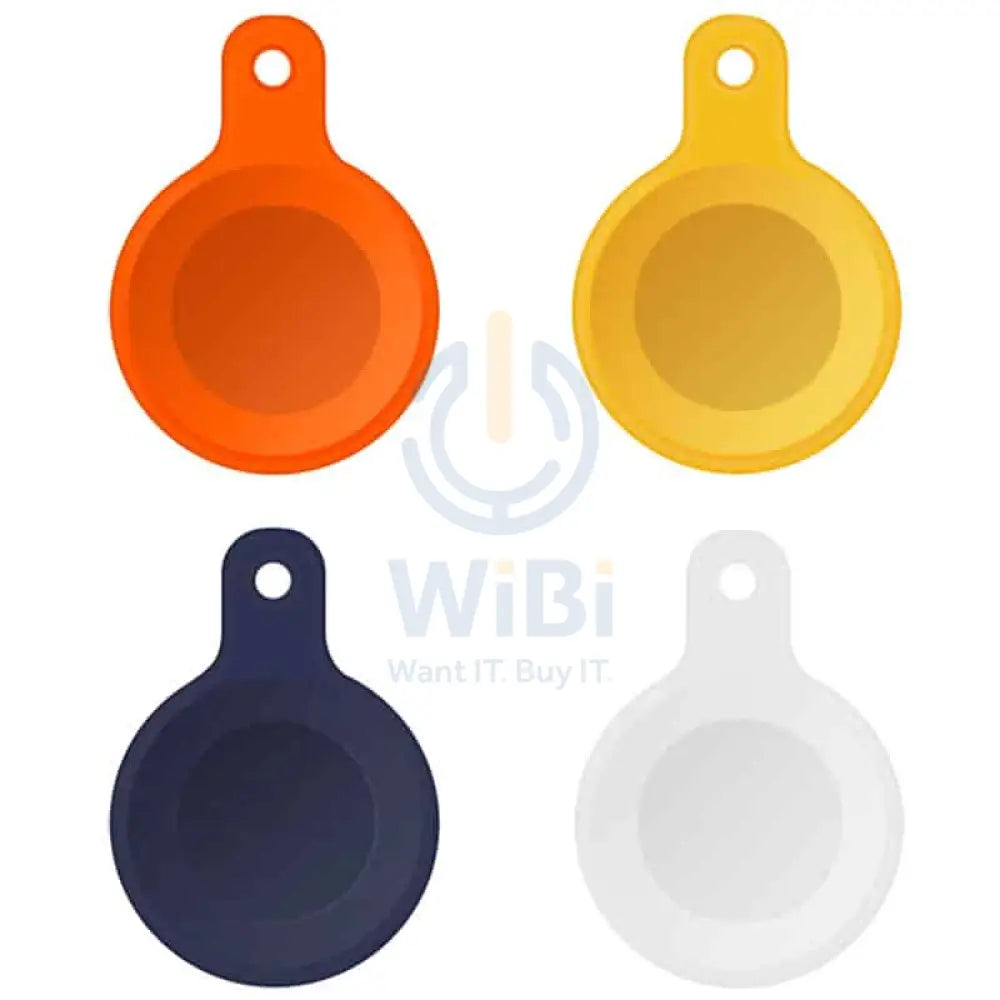 Wiwu Silicone Case For Apple Airtag (4 Pcs Pack) - Orange/Yellow/Blue/White Accessories > Mobiles & Tablets