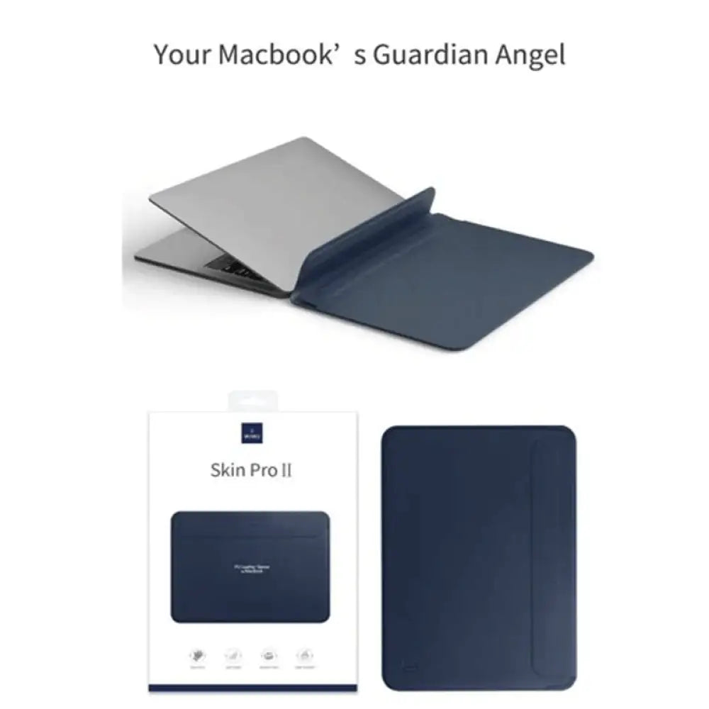 Wiwu Skin Pro 2 Pu Leather Sleeve - Macbook 16 Pro / Blue Accessories > Mobiles & Tablets