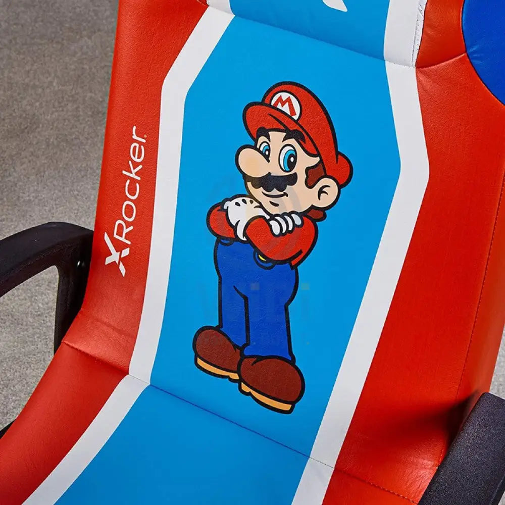 X-Rocker Nintendo Super Mario Pedestal Folding Chair with Built-In 2.1 Audio Gaming Chair Accessories > Chairs > Gaming