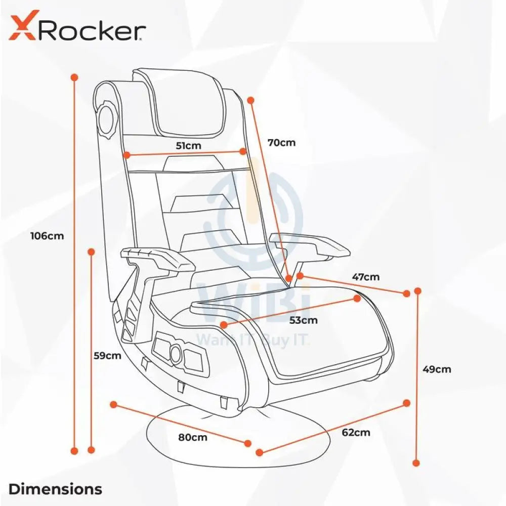 X-Rocker X-Pro 4.1 Pedestal Video Gaming Chair Comfy Folding Game Player Accessories > Chairs > Gaming Zone