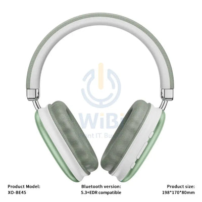 XO BE45 Beiguo Headband Headphone - Bluetooth / 400mAh / Green Accessories > Audio > Headphones