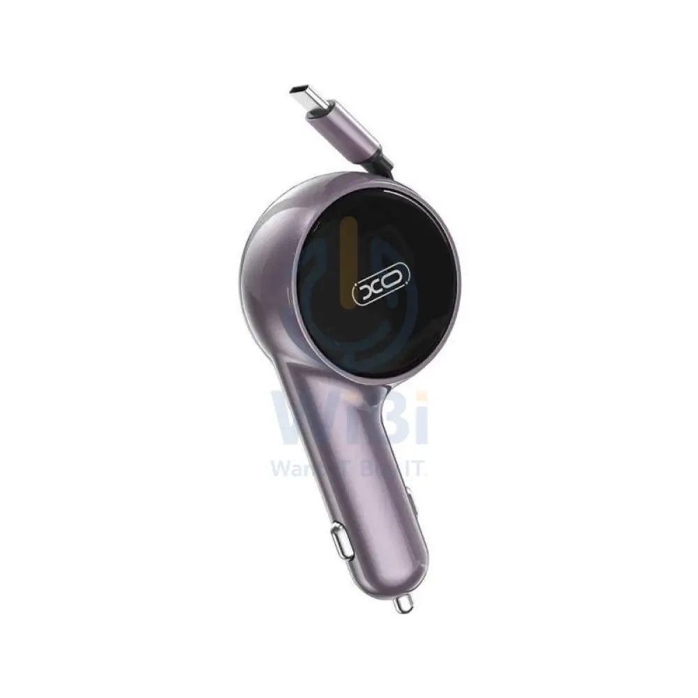 XO CC65 2-in-1 Retractable Car Charger - 60W / Purple Accessories > Mobiles & Tablets > Mobiles > Car Chargers