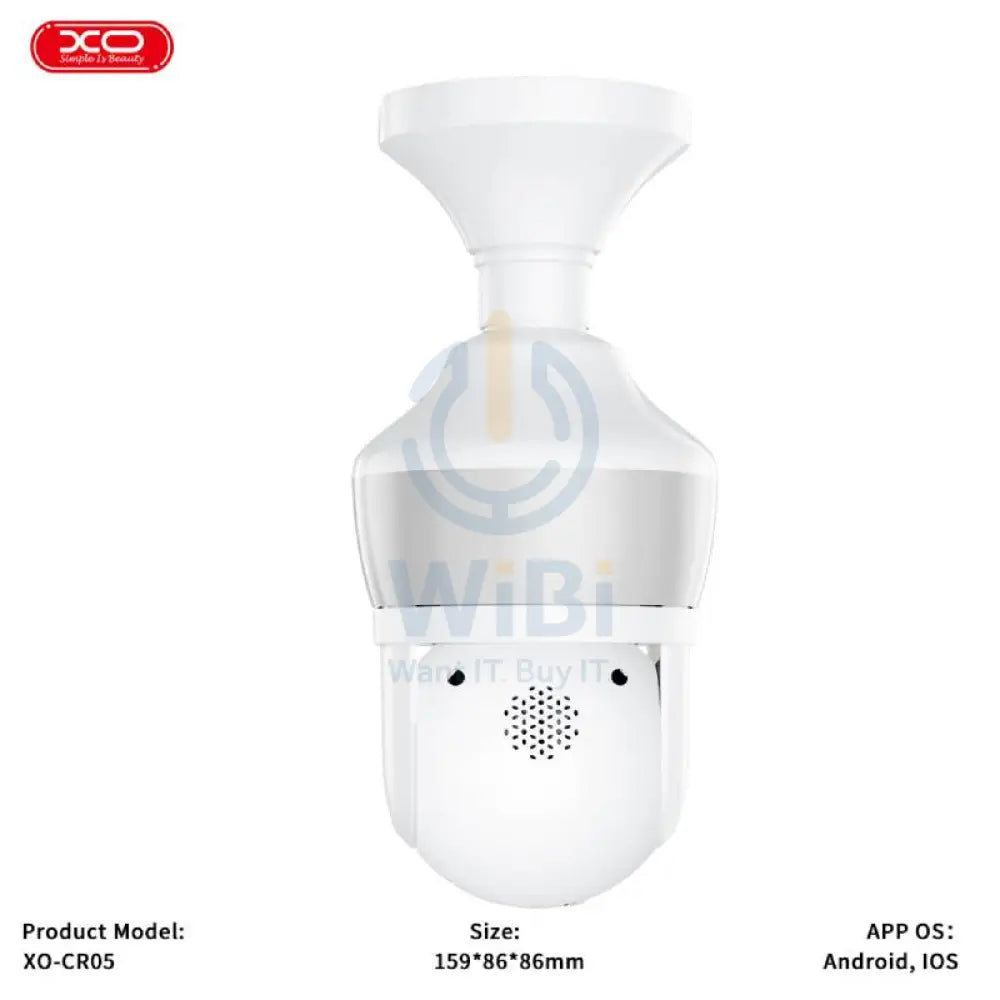 XO CR05 Magic Bulb 300W Pixel Camera - 3MP / 2.4G / WiFi / Bluetooth / E27 Network - White Cameras > Security Cameras