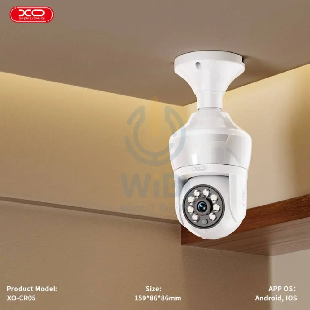 XO CR05 Magic Bulb 300W Pixel Camera - 3MP / 2.4G / WiFi / Bluetooth / E27 Network - White Cameras > Security Cameras