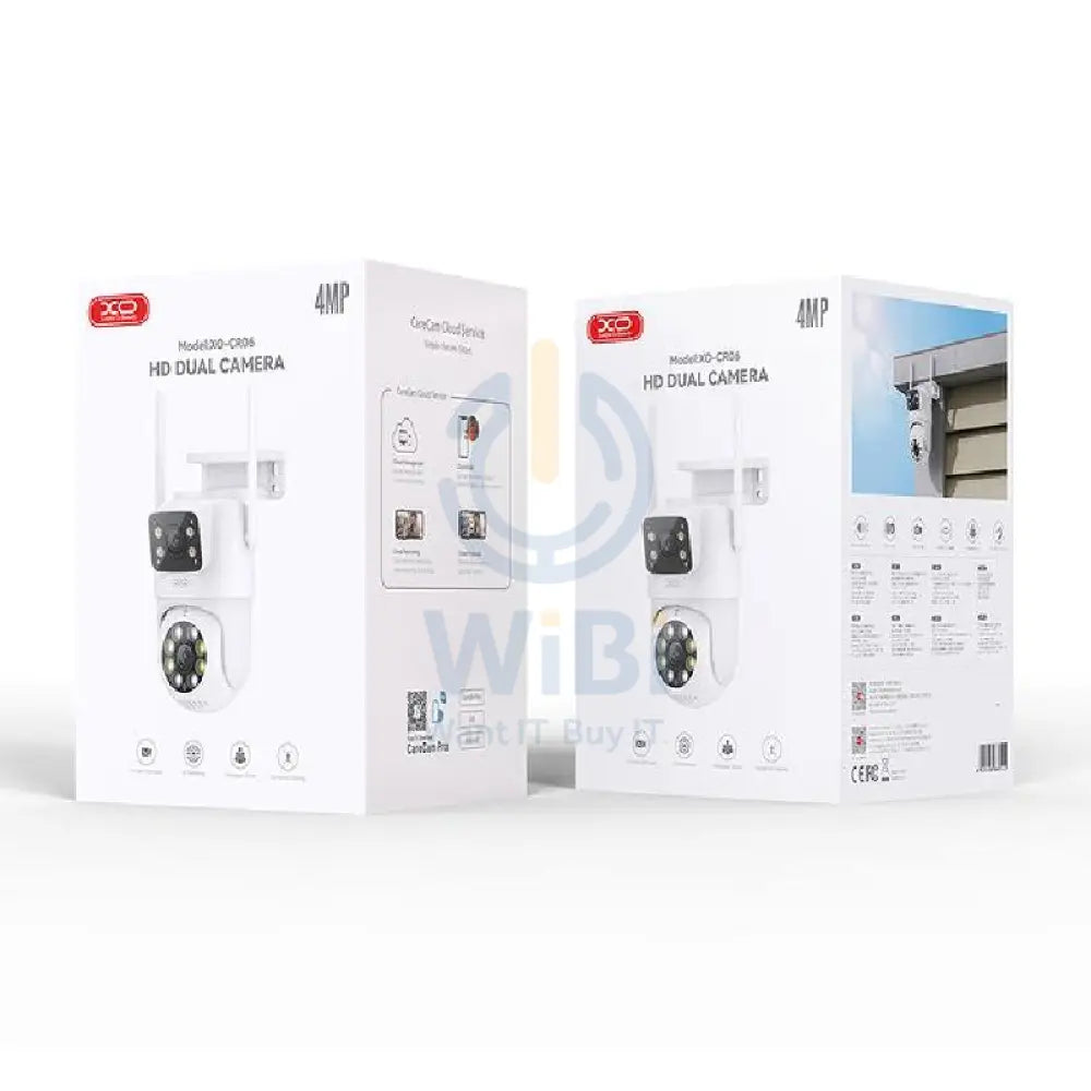 XO CR06 HD Dual Camera - White Cameras > Security Cameras