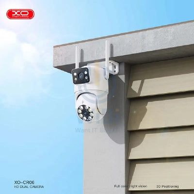 XO CR06 HD Dual Camera - White Cameras > Security Cameras