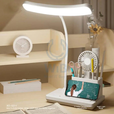 XO OZ11 3-Color Multi-Speed Table Lamp with Night Light - 2400mAh / White Accessories > Smart Devices