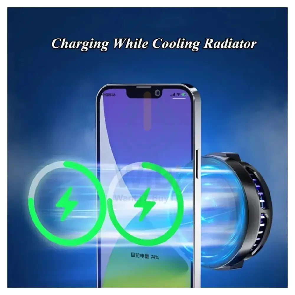 XO SL05 Mobile Magnetic Semiconductor Cooling Fan with Wireless Charging - Black Accessories > Mobiles & Tablets