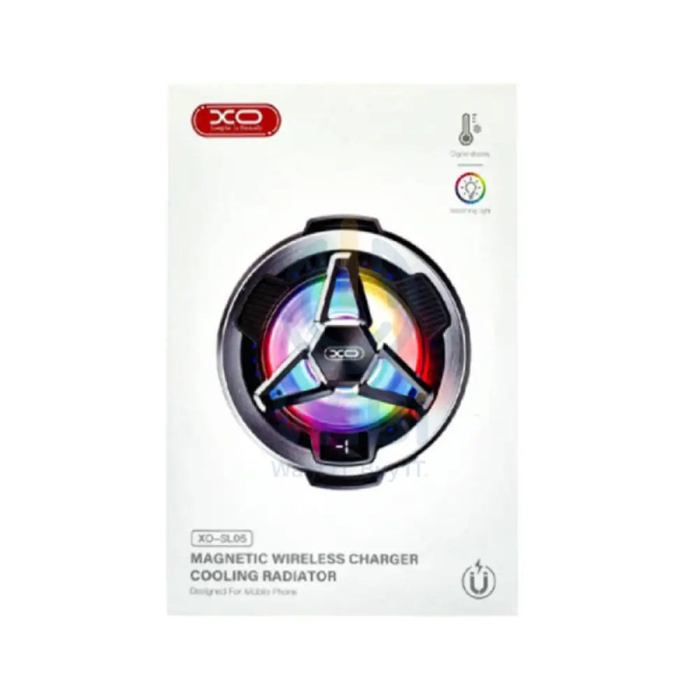 XO SL05 Mobile Magnetic Semiconductor Cooling Fan with Wireless Charging - Black Accessories > Mobiles & Tablets