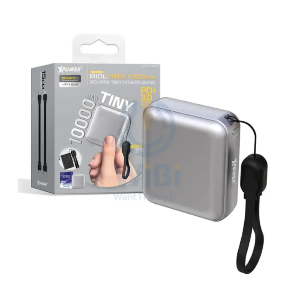 بنك طاقة الصغير Xpower B10L B10L - 10000 مللي أمبير / 20 واط / رمادي اكسسوارات > بنك طاقة