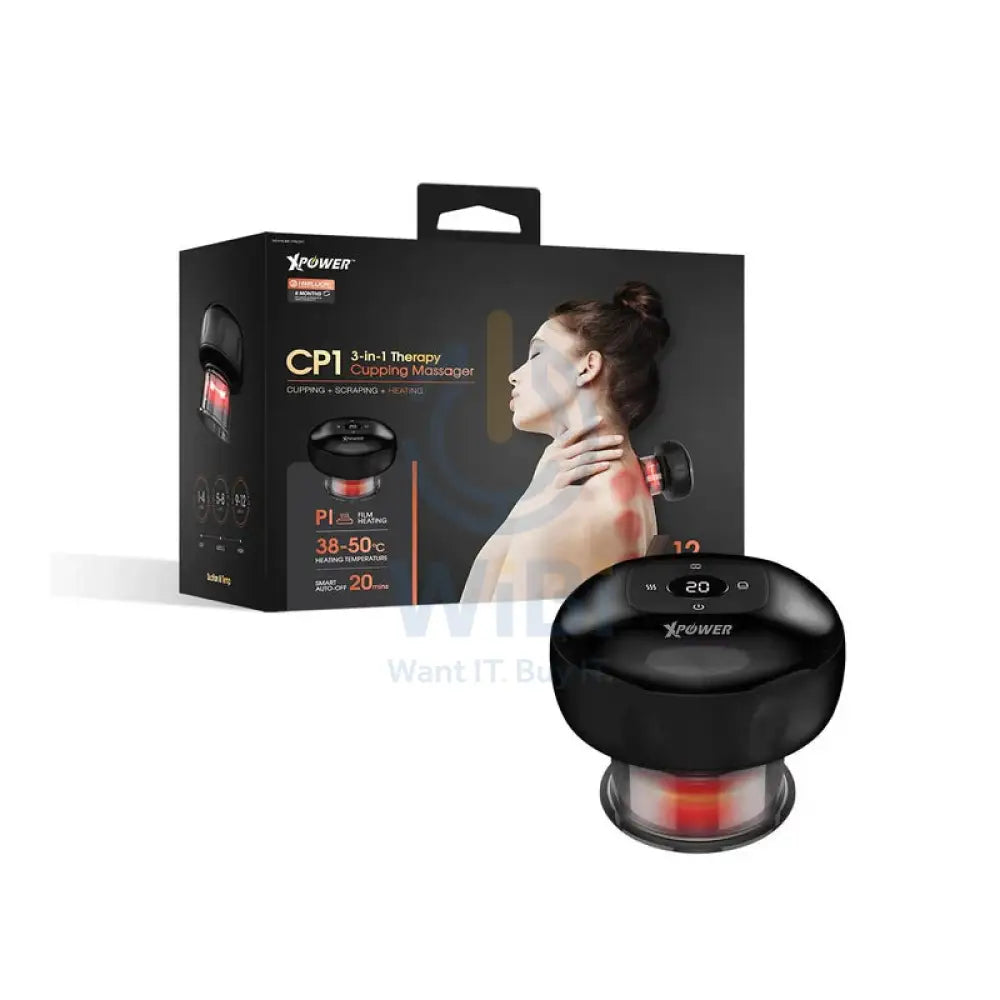 XPower CP1 3 In-1 Therapy Cupping Massager - Black Accessories > Smart Devices