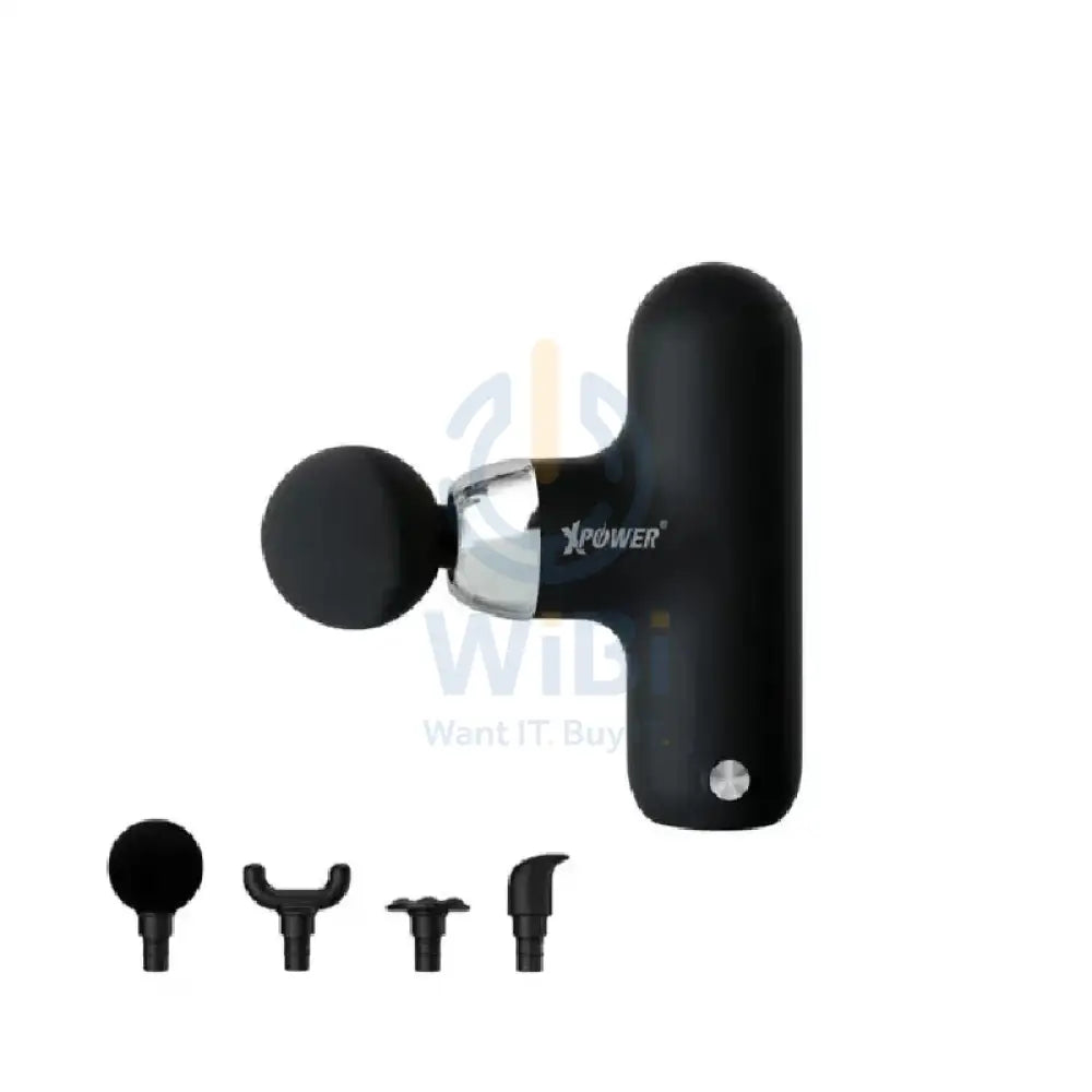 XPower MG13 Mini Massage Gun With 4-Head Massage - Black Accessories > Smart Devices