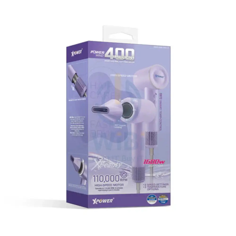 Xpower Power Wind Hair Dryer - 1600W / Purple Accessories > Smart Devices
