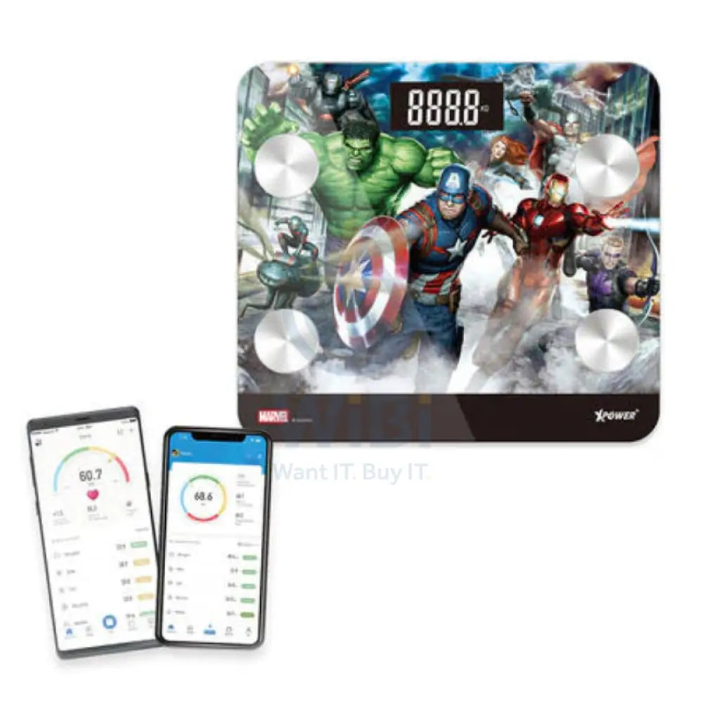 XPower SBS1 Marvel Smart Body Scale - Avengers Accessories > Smart Devices > Smart Scale