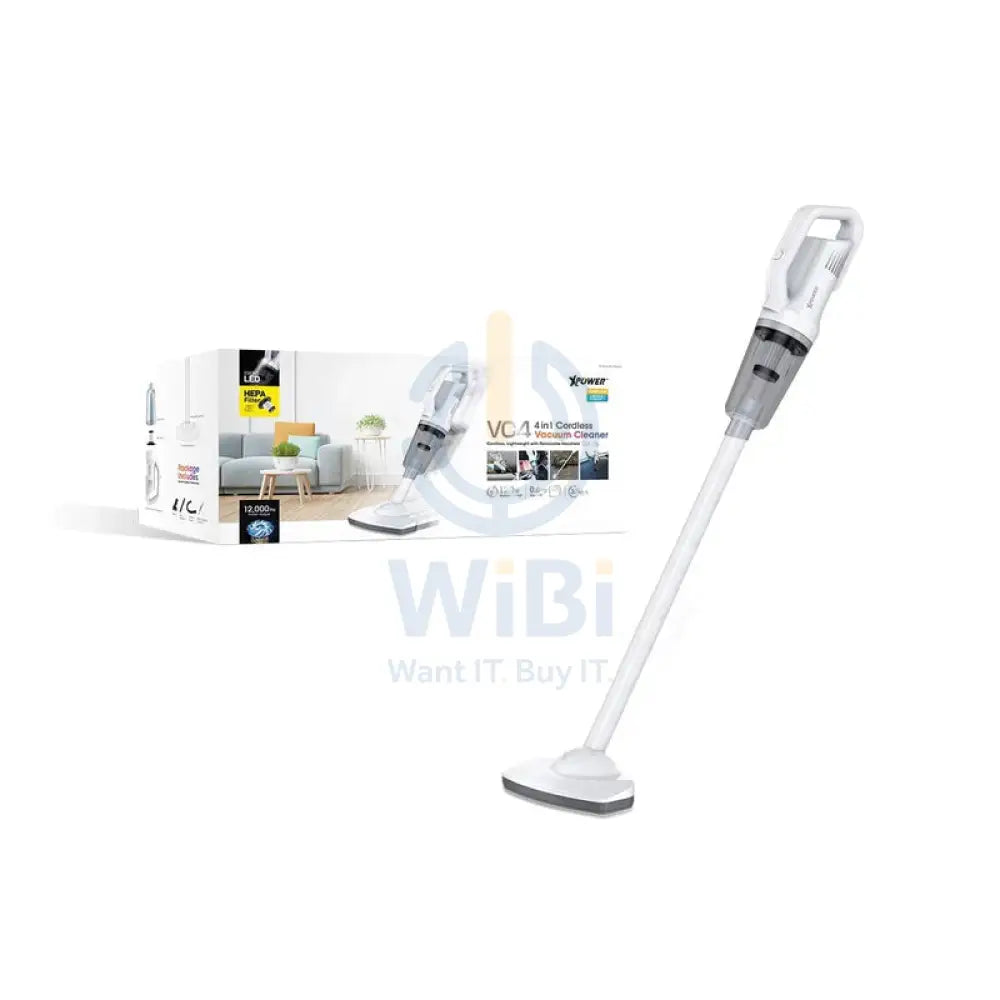 XPower VC4 4In1 Cordless Vacuum Cleaner - 6000mAh Battery / White Accessories > Smart Devices