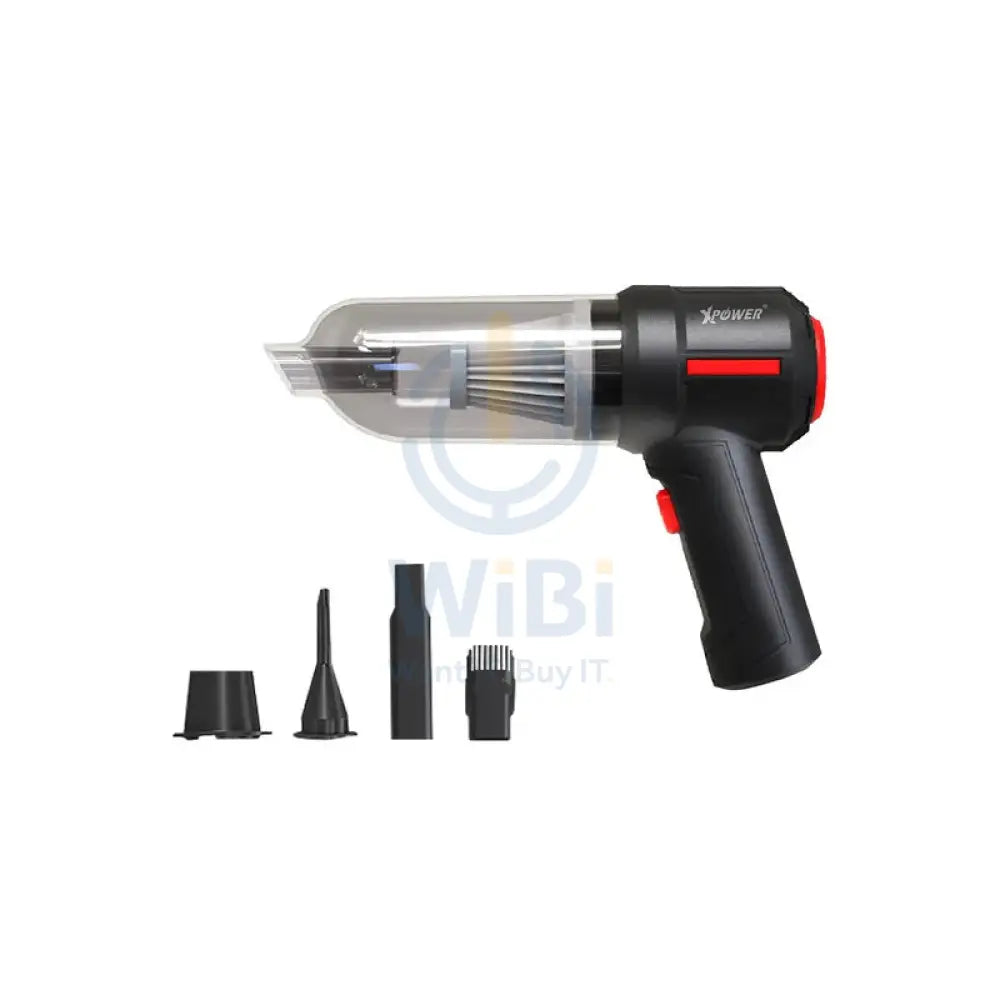 XPower VC8 3 In 1 Mini Wireless Vacuum Cleaner with Pump - 4000mAh Battery / Black Accessories > Smart Devices