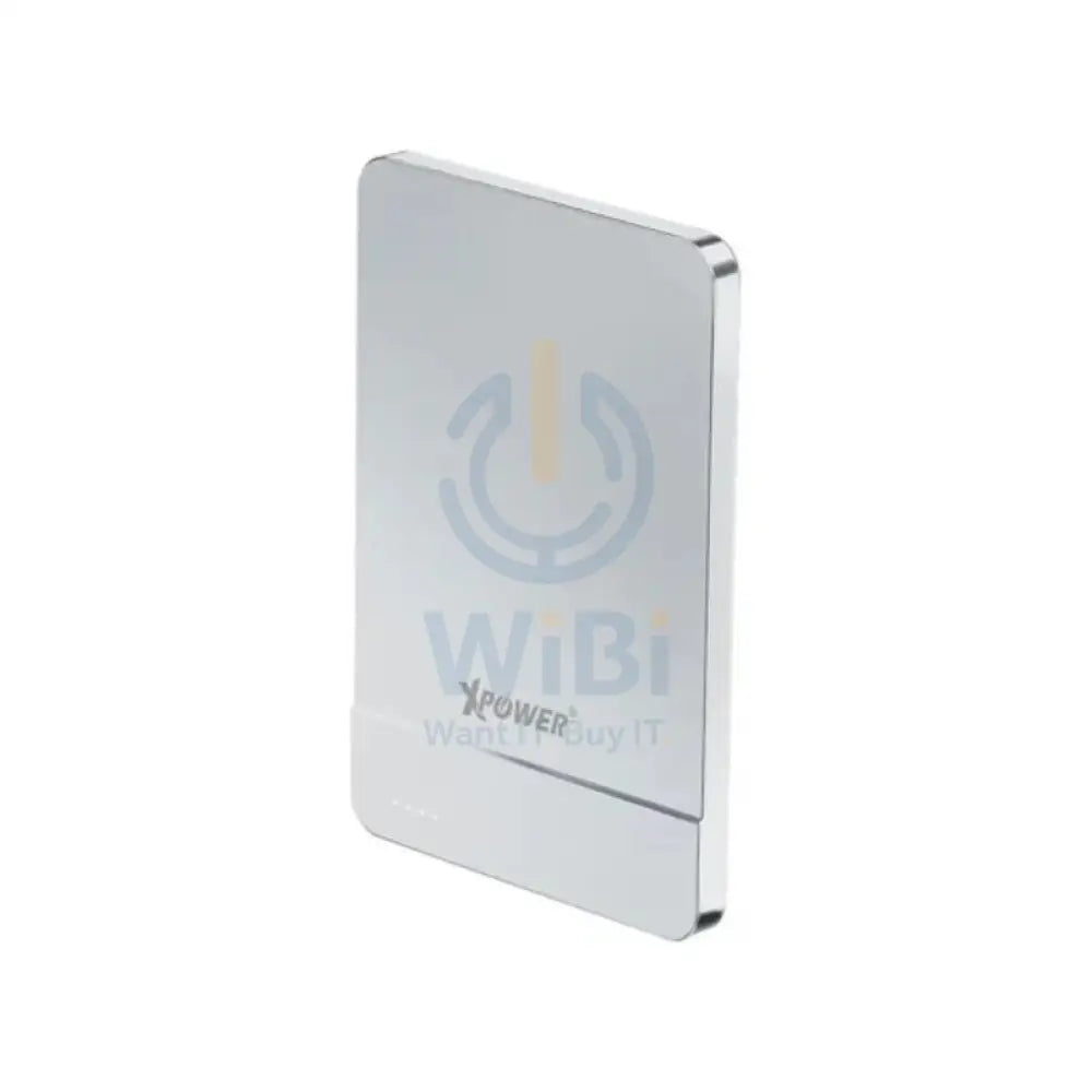 بنك Xpower لاسلكي ألترا  طاقة رقيقة - 5000 مللي أمبير / 20 واط / فضي اكسسوارات > بنك طاقة