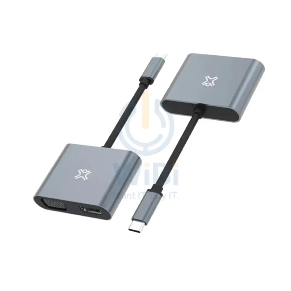 Xtrememac Notebook Adapters - 2-in-1 / USB-C / Silver Accessories > Cables & Converters > Cables