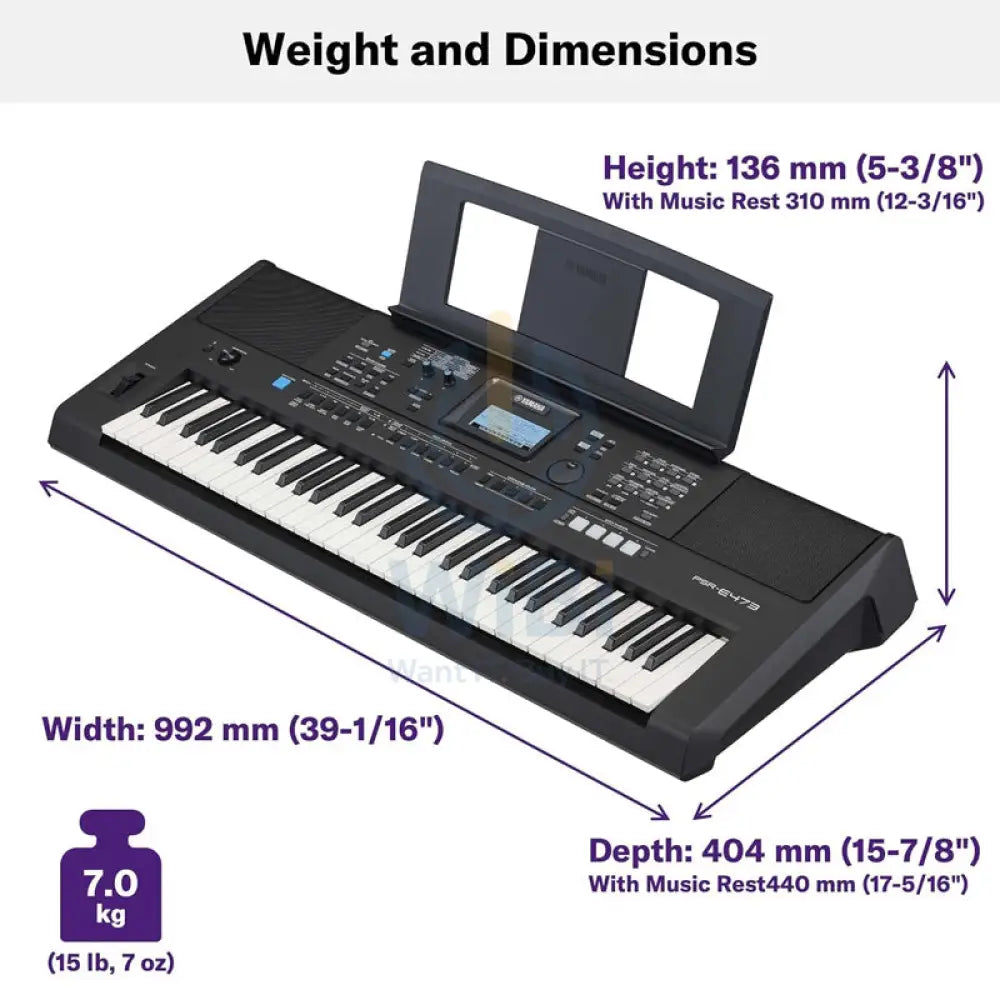 Yamaha Portable Keyboard - PSR-E473 Accessories > Other Accessories