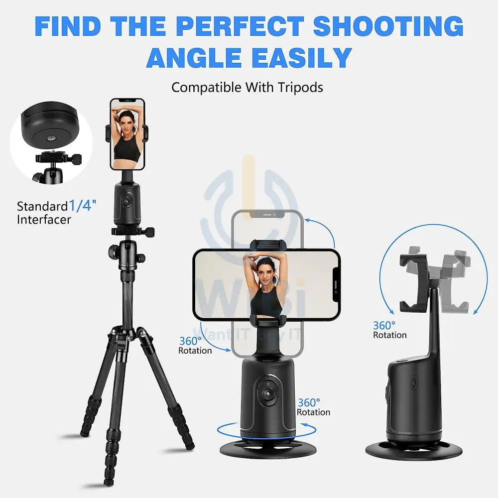 Yesido Auto Face Tracking Tripod Phone Camera Mount Holder – Black Accessories > Mobiles & Tablets > Mobiles > Mobile