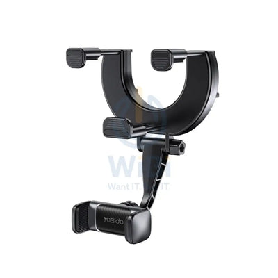 Yesido C193 Car Rearview Mirror Using Phone Holder - Black Accessories > Mobiles & Tablets > Mobiles > Mobile Holder