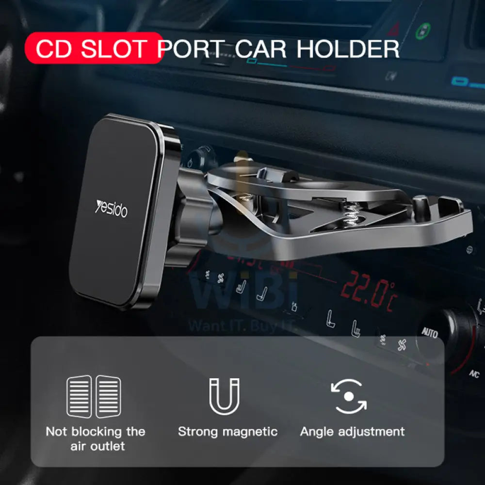 Yesido C92 Car Phone Holder - Magnetic / Black Accessories > Mobiles & Tablets > Mobiles > Mobile Holder / Stands