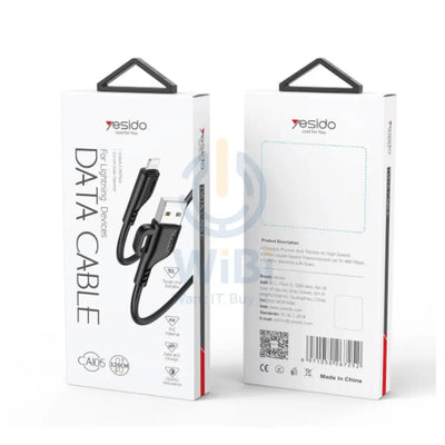 Yesido CA105 Charging Data Cable with Hook - 1.2M / USB / Lightning / Black Accessories > Cables & Converters > Cables