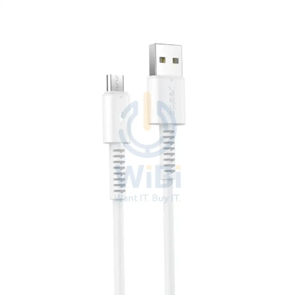 Yesido CA120 PVC Fast Charging Data Cable - 1M / USB / Micro - White Accessories > Cables & Converters > Cables