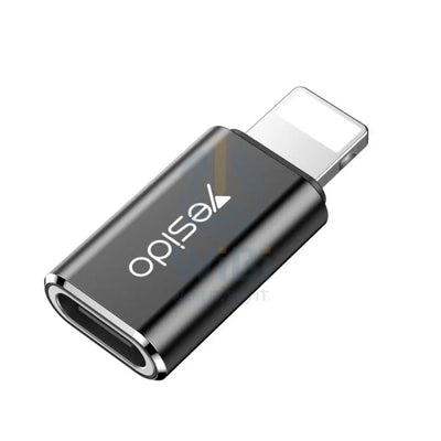 Yesido GS03 OTG Adapter For iPhone - Lightning / Type-C - Black Accessories > Cables & Converters