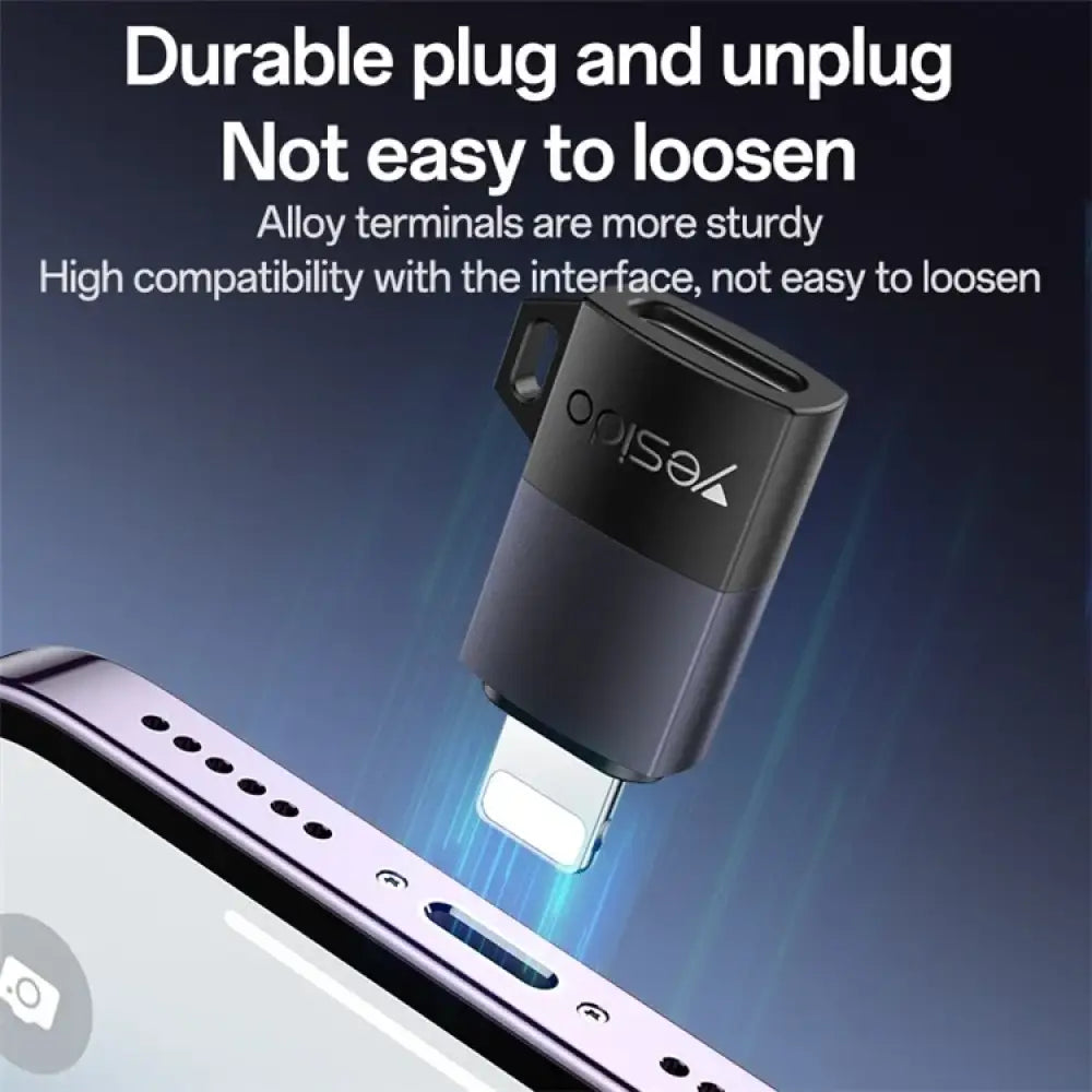 Yesido GS27 USB-C Charging Adapter - Lightning / Black Accessories > Cables & Converters > Converters