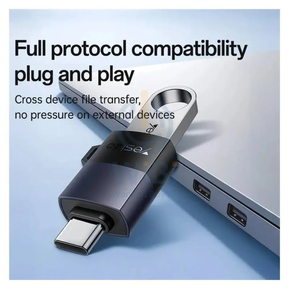 Yesido GS31 USB OTG Adapter - 18W / Type-C / Black Accessories > Cables & Converters > Converters